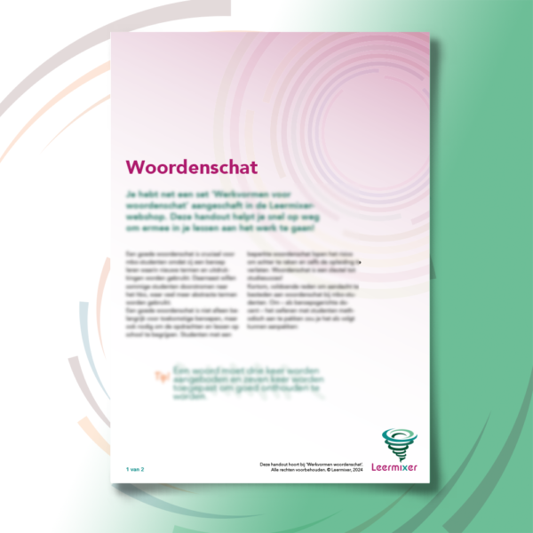 10 Werkvormen woordenschat | Serie 3 - Afbeelding 2